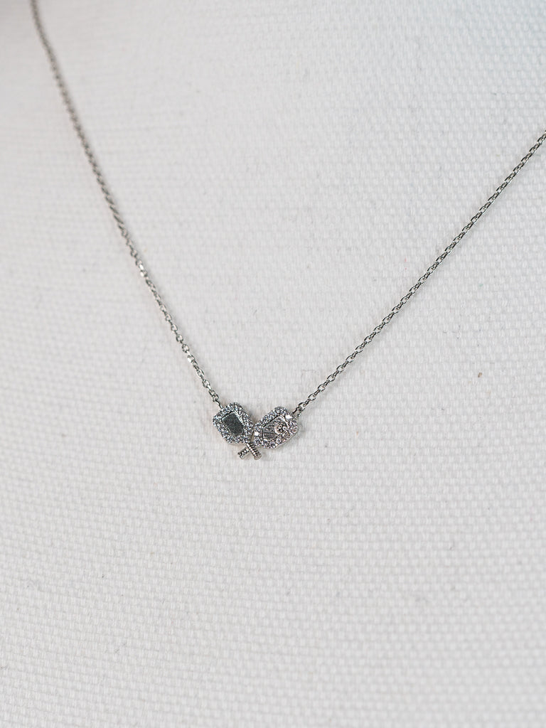Pickleball Paddles Sparkle Necklace