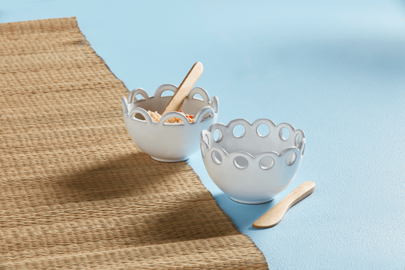 Circle Scalloped Tidbit bowl