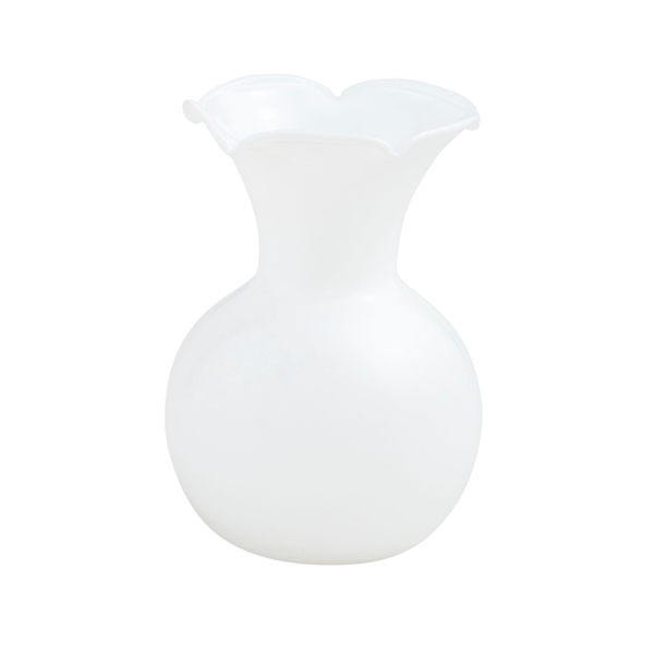 Mini White Ruffle Vase