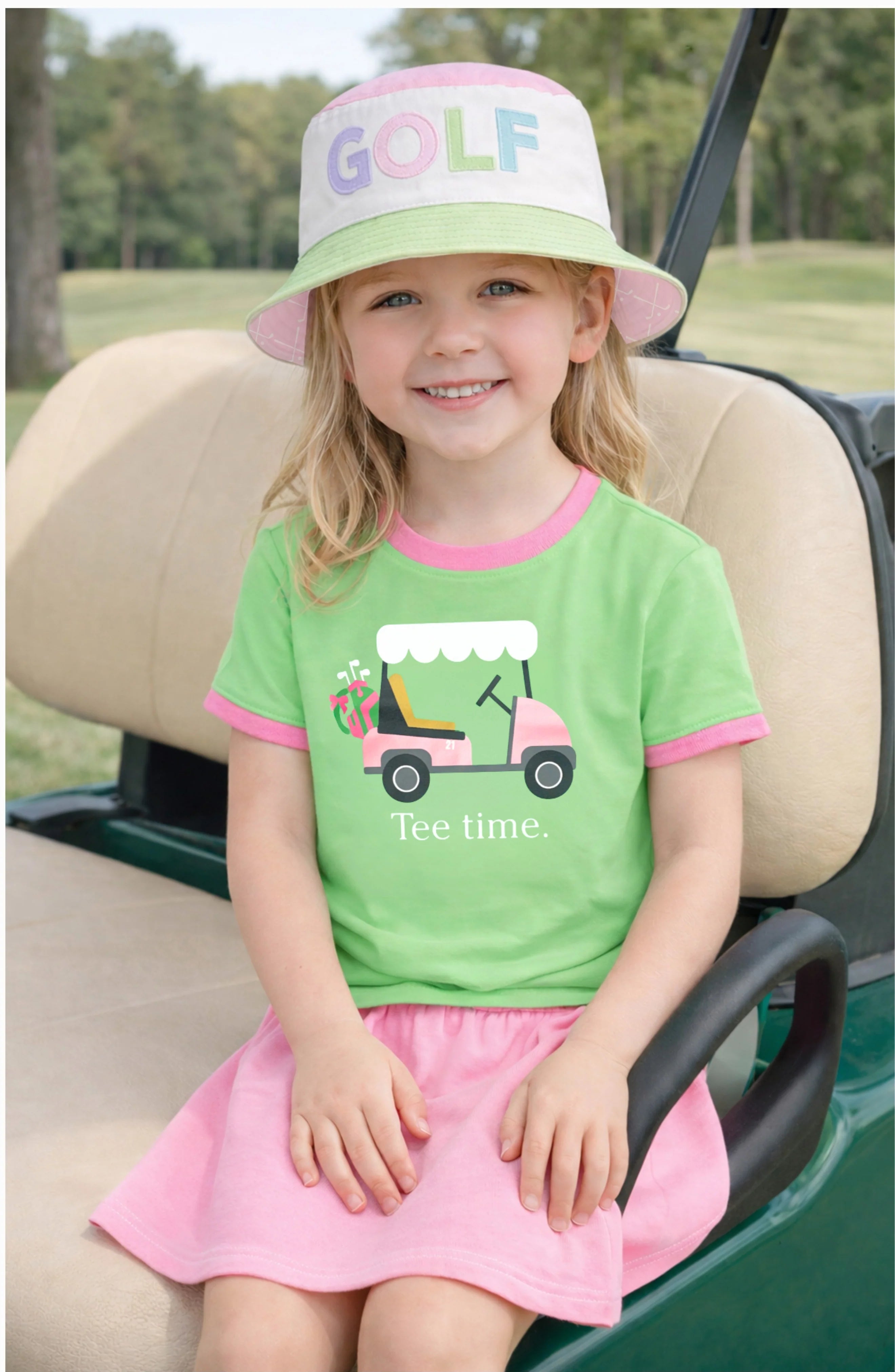 Youth Rainbow Golf Bucket Hat
