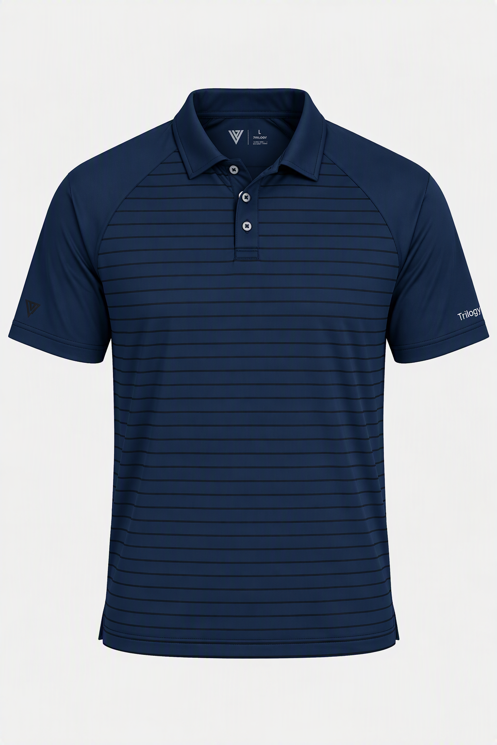 Trilogy Striped Raglan Polo