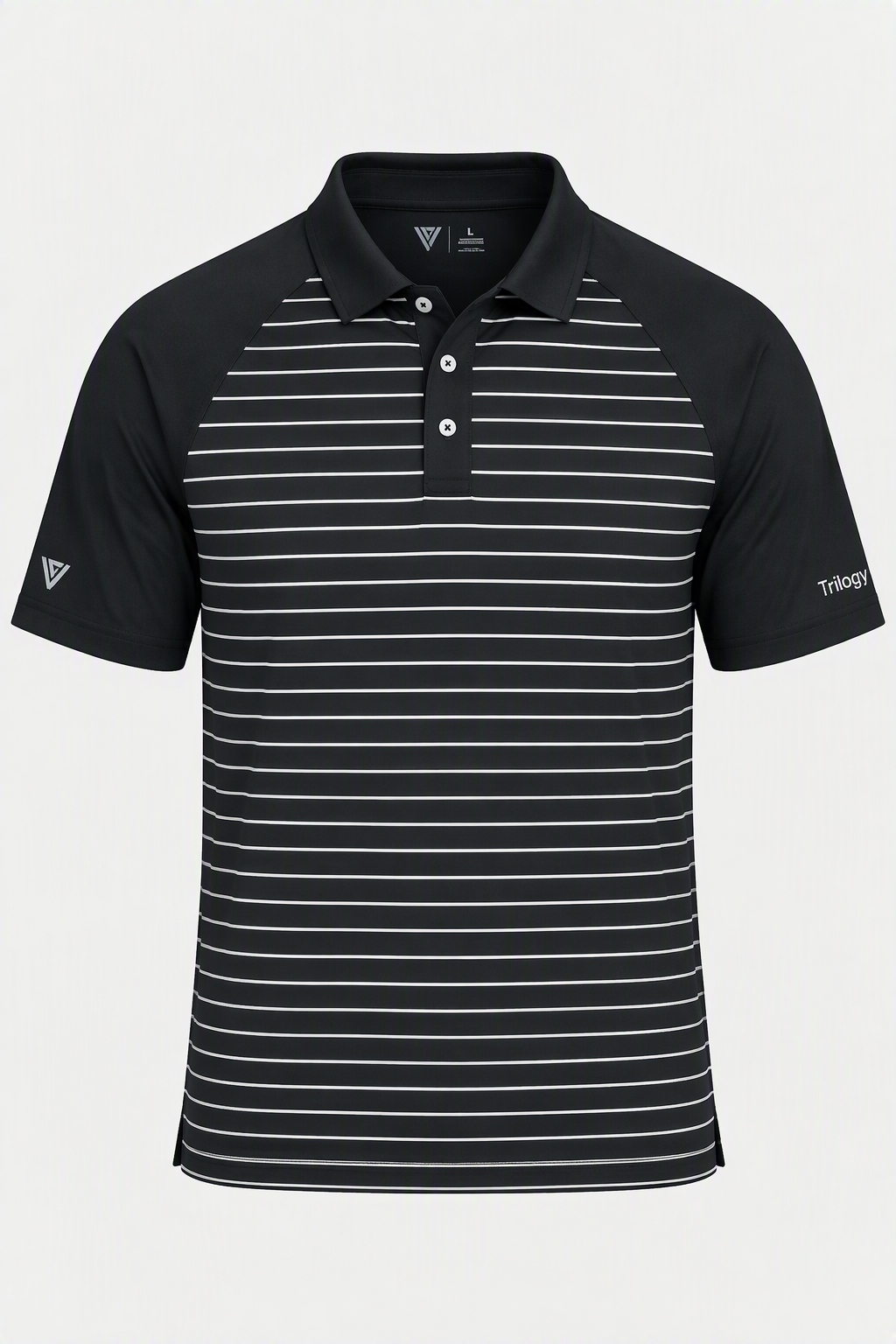 Trilogy Striped Raglan Polo