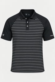 Trilogy Striped Raglan Polo