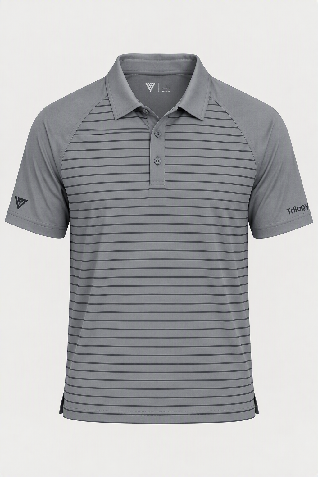 Trilogy Striped Raglan Polo