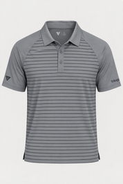 Trilogy Striped Raglan Polo