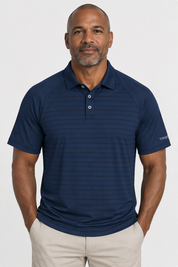 Trilogy Striped Raglan Polo