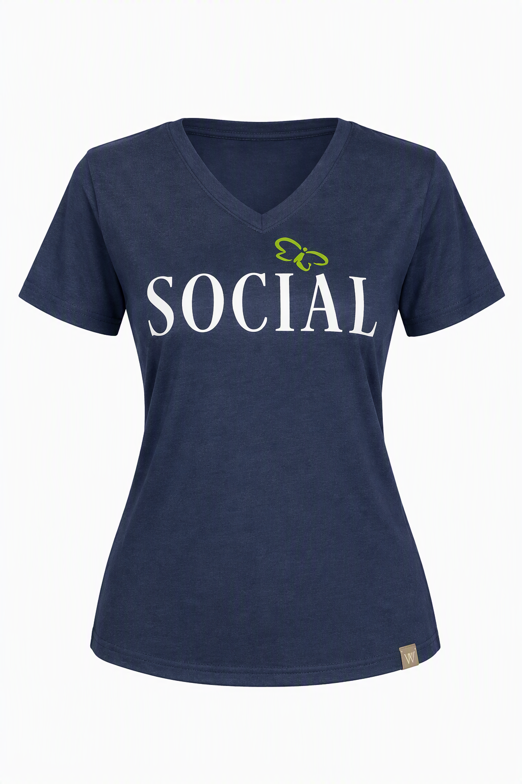 Social Butterfly Ladies ladies V-Neck Tee