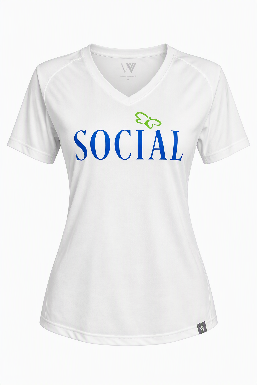 Social Butterfly Ladies ladies V-Neck Tee