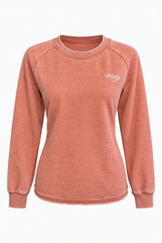Trilogy Embroidered French-terry sweatshirt