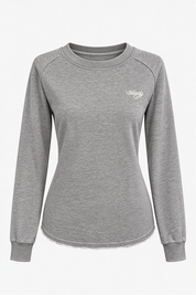 Trilogy Embroidered French-terry sweatshirt