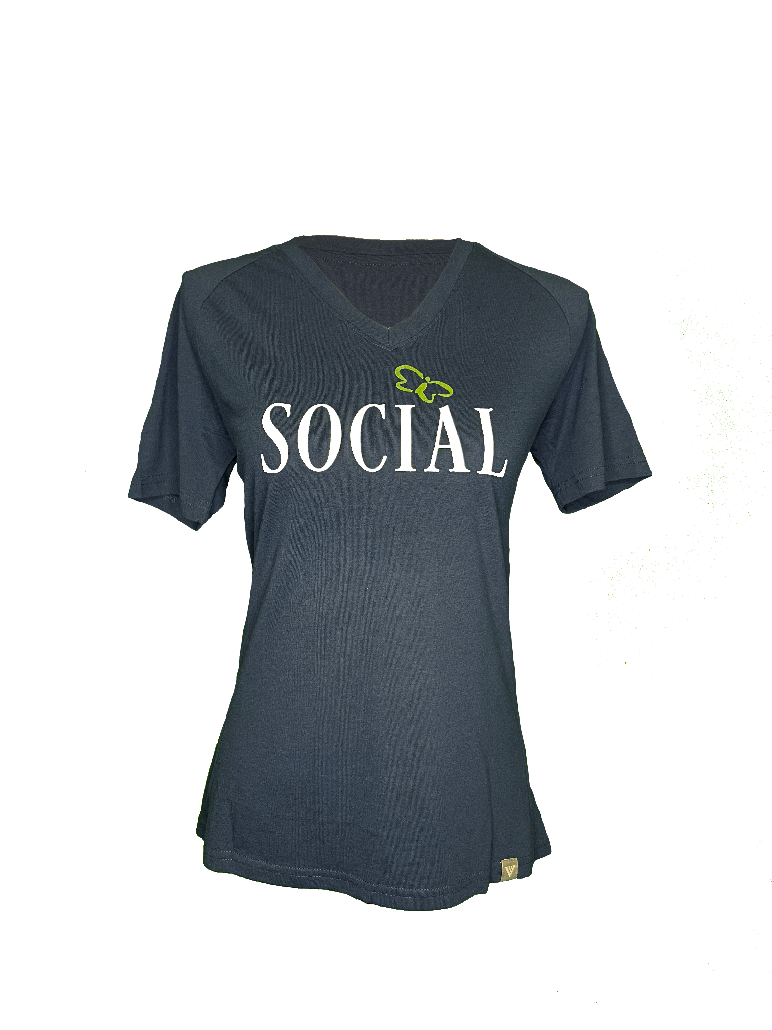 Social Butterfly Ladies ladies V-Neck Tee
