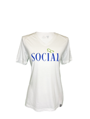 Social Butterfly Ladies ladies V-Neck Tee