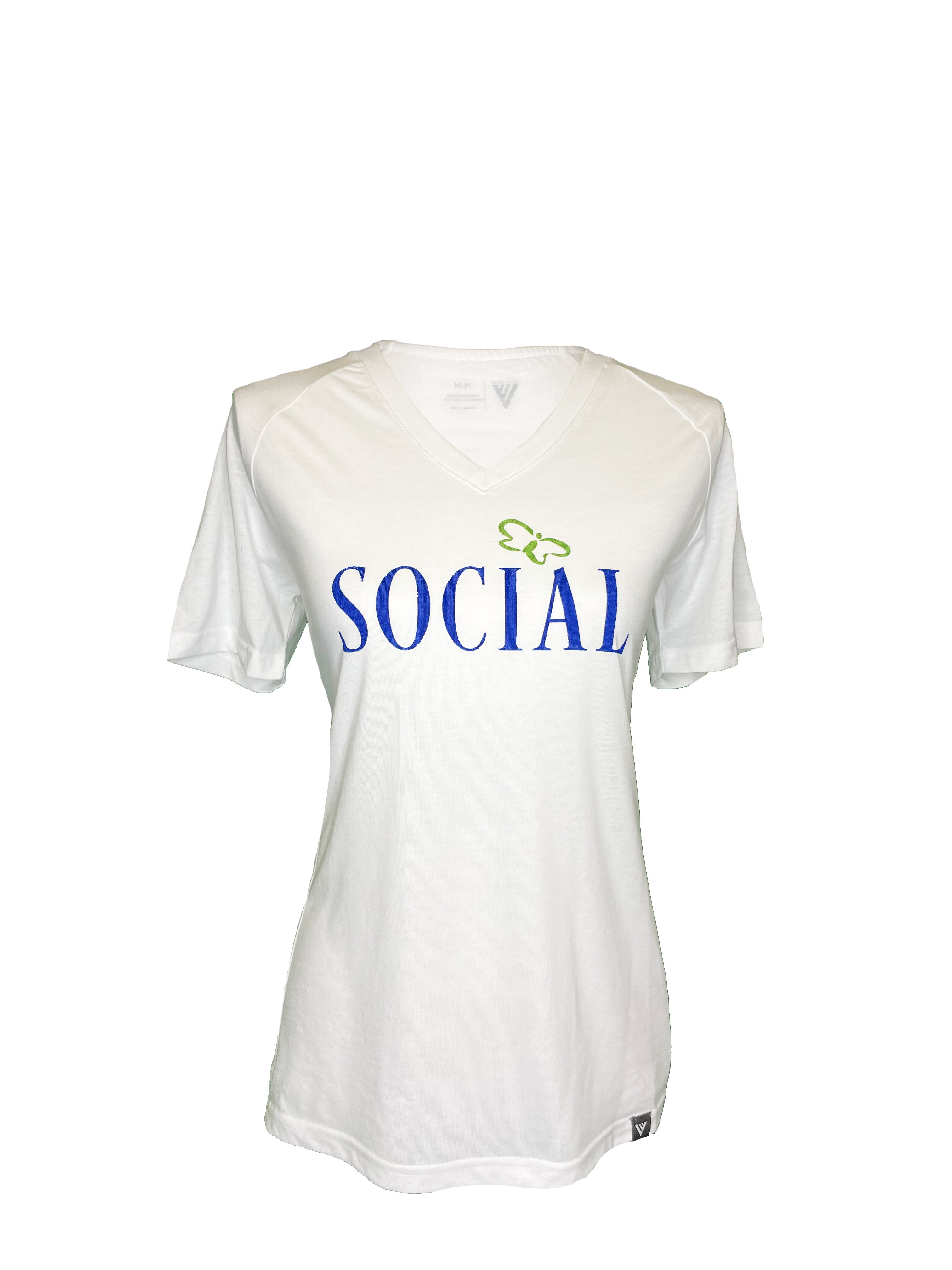 Social Butterfly Ladies ladies V-Neck Tee